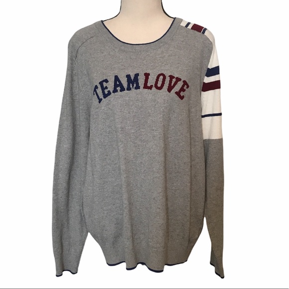 Ellen Degeneres Sweaters - ED | team love cotton cashmere blend sweater Sz L